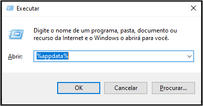Passo 1: Abrir %appdata%